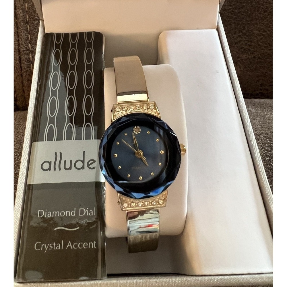 Allude FMDAL455 Diamond Quartz Analog Women's Watch Sz. 6 1/2" New Battery